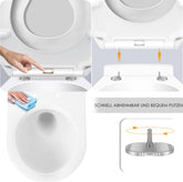 KESSER® WC bril met Soft Close Deksel - Toiletbril - Wit